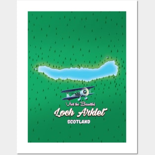 loch Arklet Scotland map Posters and Art